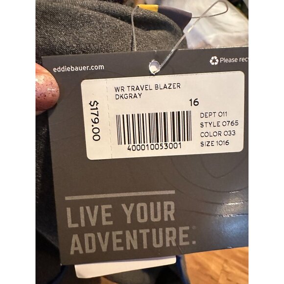 Eddie Bauer Travel Eddie Bauer Women’s WR Travel Blazer – Size‎ 16 – Dark Gray – - Picture 5 of 15